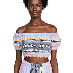 Lemlem Sofia Cropped Puff Blouse - S